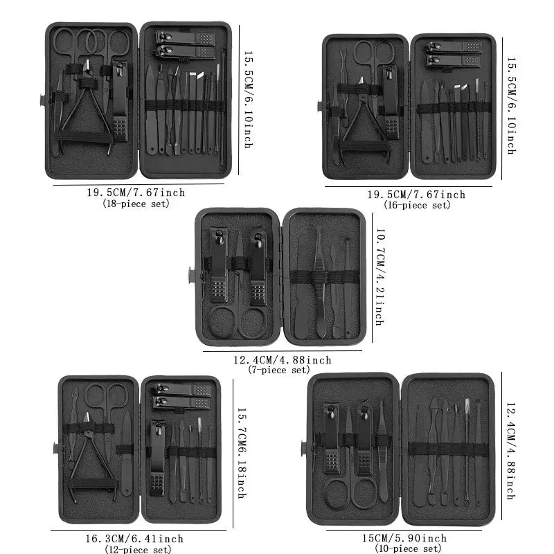 Grümwise Black Nail Clipper Set